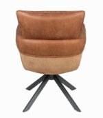 Fauteuil tournant WOOLEY cognac