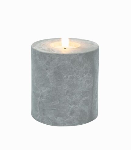 Bougie LED cylindrique cire et ciment