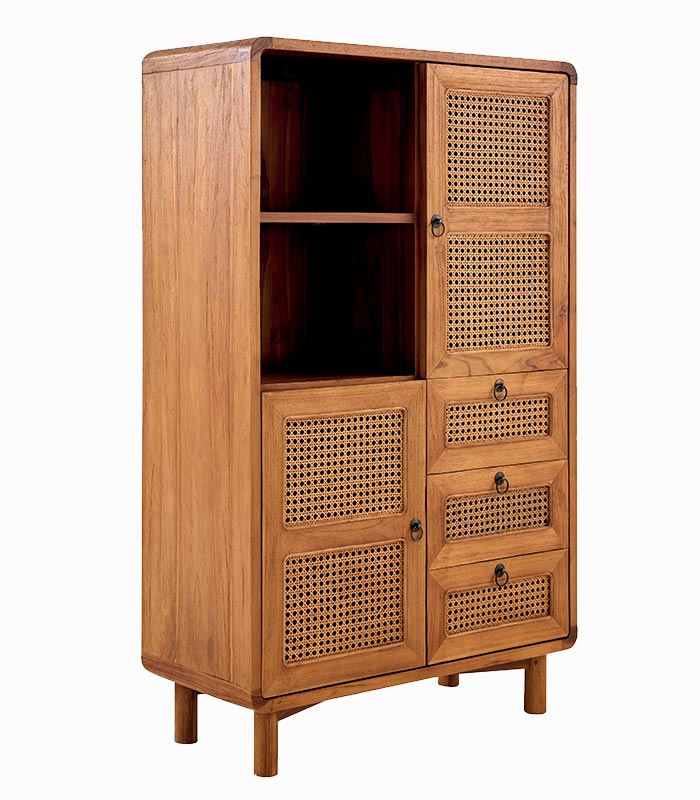 Enfilade teck massif CARAWA Enfilade teck massif CARAWA 2 portes 3 tiroirs