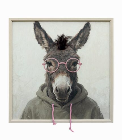 Tableau toile ANE À LUNETTES