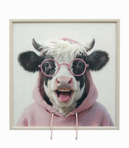 Tableau toile VACHE À LUNETTES
