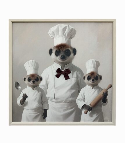 Tableau toile SURICATES CUISINIERS