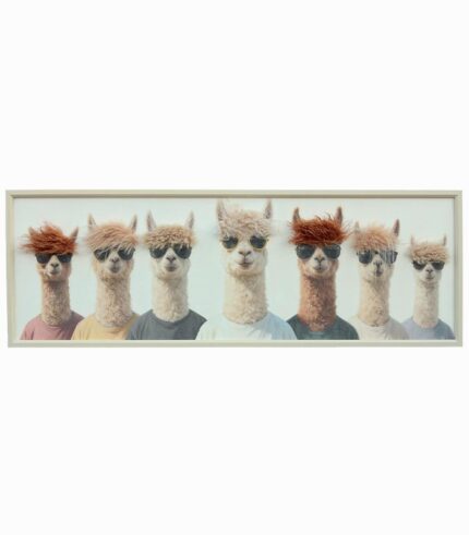 Tableau toile BANDE DE LAMAS