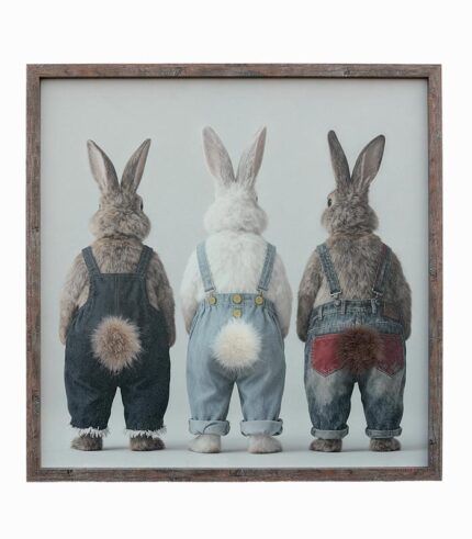 Tableau toile DOS DE LAPINS