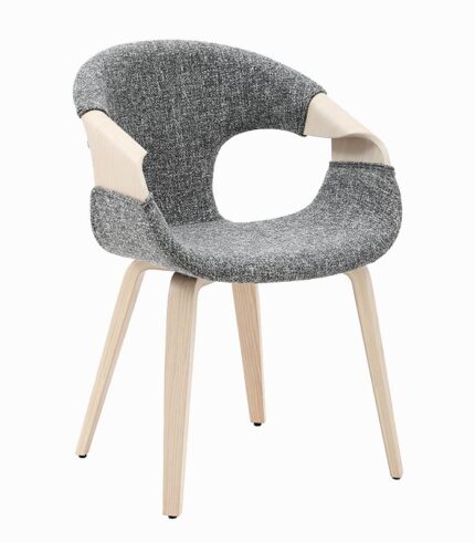 Chaise STEEN tissu et bois design moderne