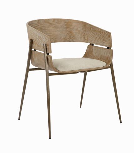 Chaise design contemporain bois et tissu