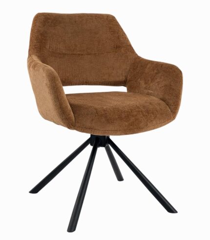 Fauteuil tournant DUBLIN moutarde