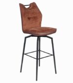 Chaise de bar tournante REVA terracotta