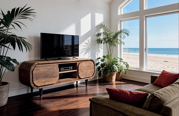 Meuble TV BORNEO en teck recyclé