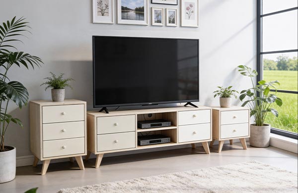 Mobilier en bois blanc LOGAN