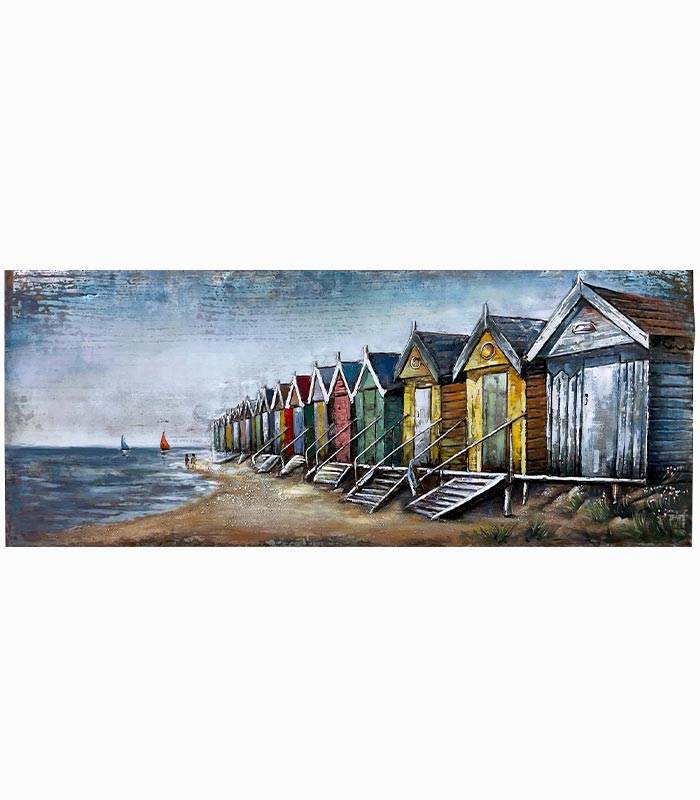 Tableau métal LES CABANONS Tableau métal LES CABANONS