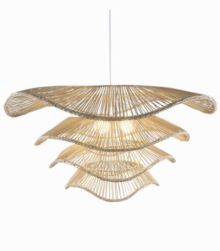 Suspension naturelle rotin MULTI-NIVEAUX Ø 80 cm