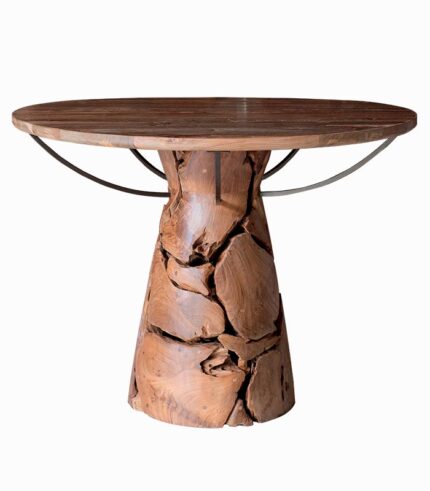 Table ronde en teck KAMAU