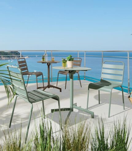 Table de jardin ronde pliante KELLER