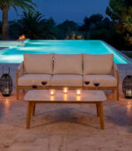 Canapé 3 places de jardin LEROS