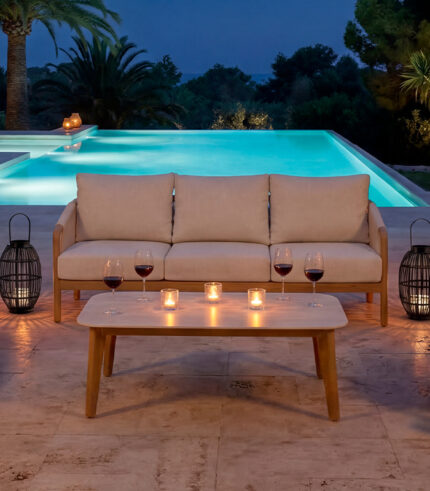 Canapé 3 places de jardin LEROS