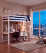 Lit compact 90x200 STUDIO blanc