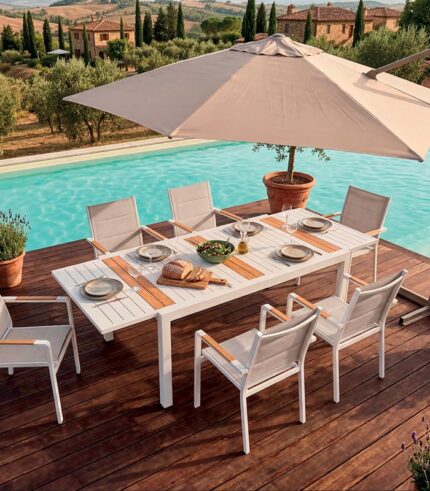 Table de jardin extensible LANTA