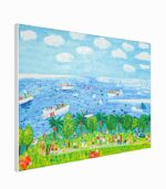 Tableau toile fait main Promenade en bord de mer