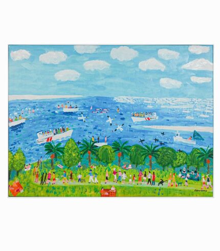 Tableau toile fait main Promenade en bord de mer