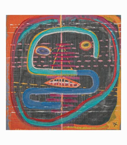 Tableau toile fait main visage abstrait