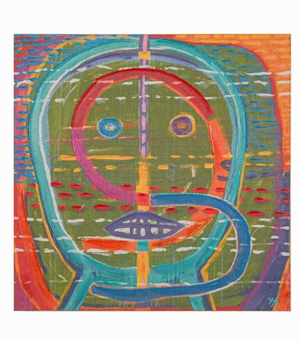 Tableau toile fait main visage abstrait