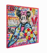 Tableau toile fait main SOURIS kiss me