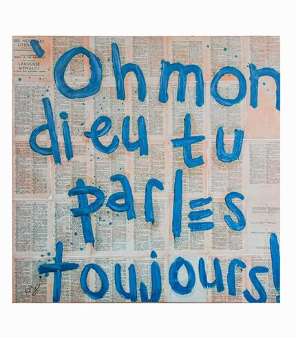 Tableau toile fait main "OH mon dieu"
