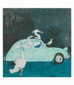 Tableau toile fait main Virée d'Oiseaux