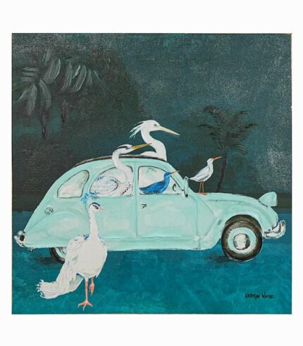 Tableau toile fait main Virée d'Oiseaux