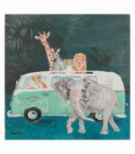 Tableau toile fait main Safari animalier