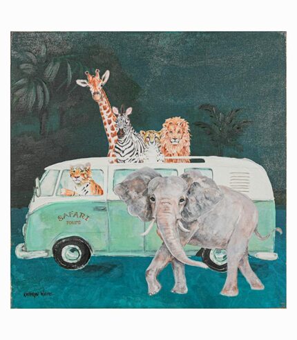 Tableau toile fait main Safari animalier