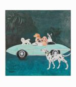 Tableau toile fait main Balade canine