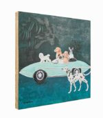 Tableau toile fait main Balade canine