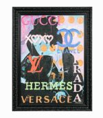 Tableau toile fait main Art déco noir mode