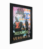 Tableau toile fait main Art déco noir mode