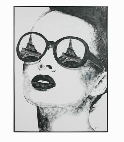 Tableau toile fait main LUNETTES PARIS