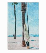 Tableau toile fait main SURF ET COCOTIERS