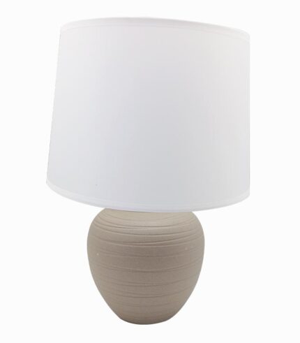 Lampe céramique abat-jour blanc