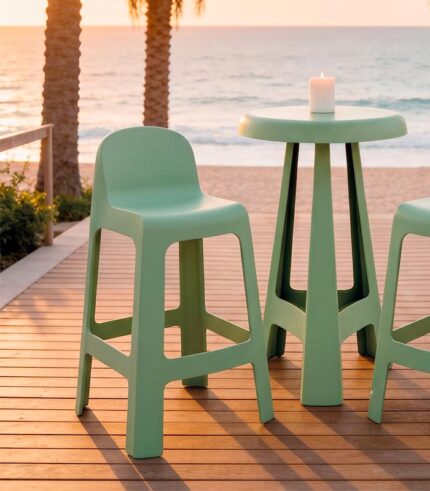 Chaise de bar haute PVC MILOS