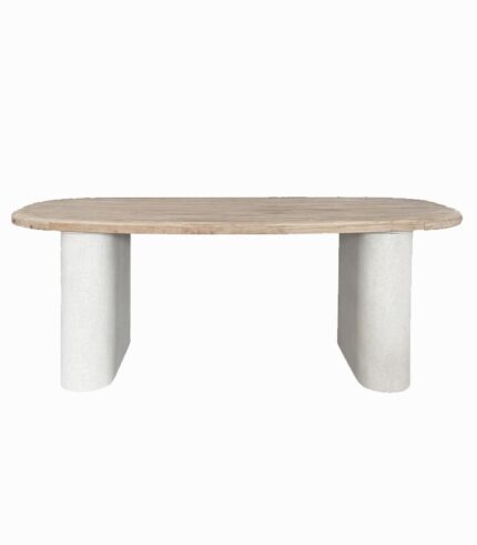 Table sapin et MDF blanc SANTORIN