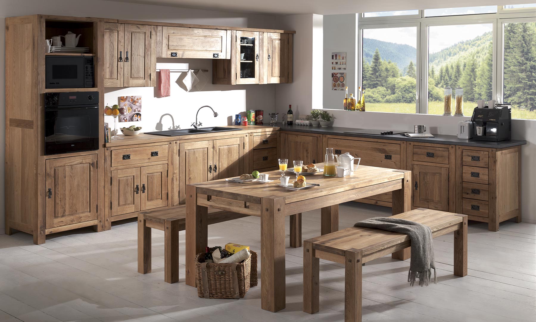 Cuisine Norway en bois massif