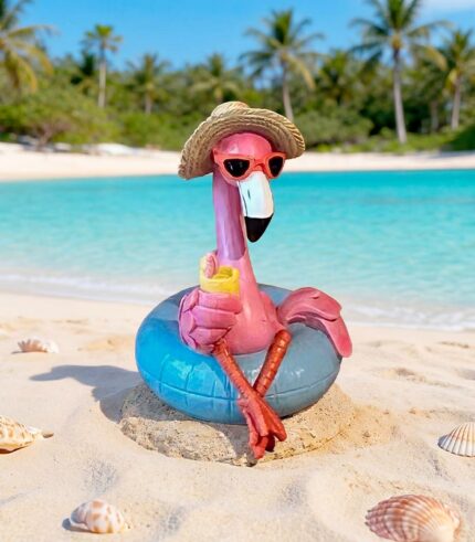 Flamant rose PABLO avec bouée