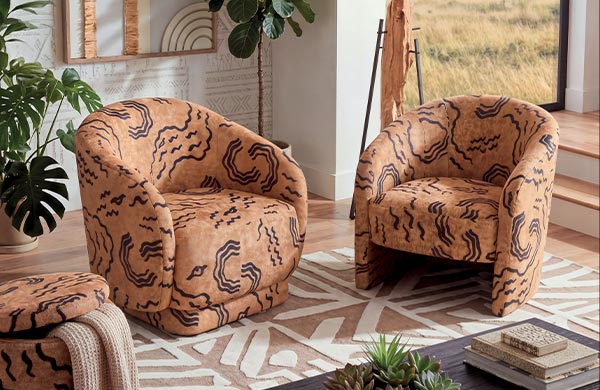 Fauteuil KENYA au coloris ethnique