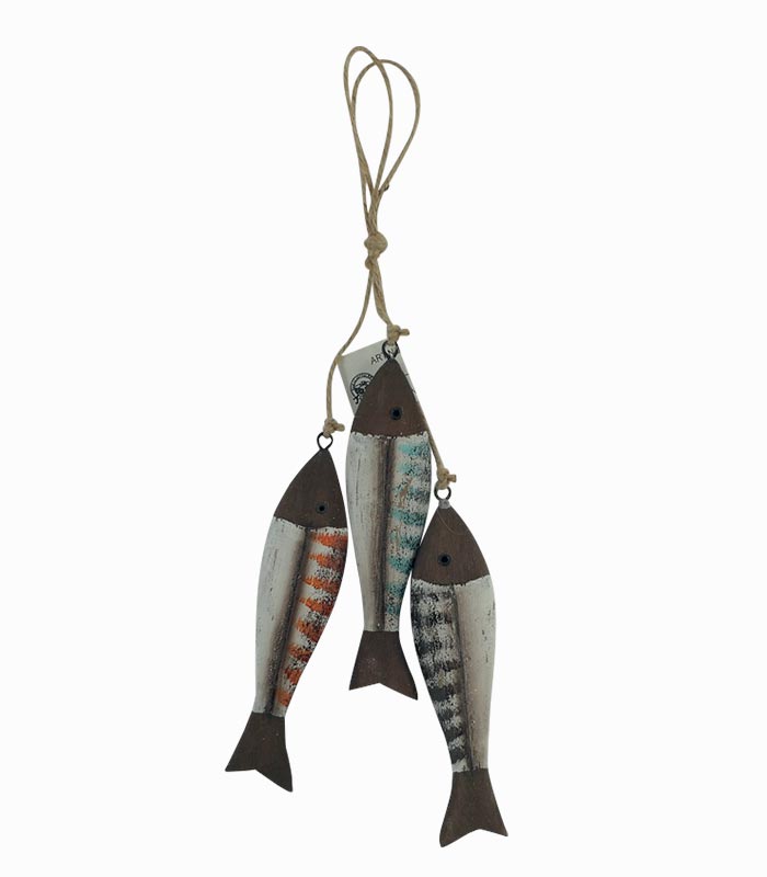 Suspension 3 poissons en bois Suspension 3 poissons en bois