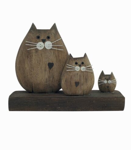 3 chats bruns à poser