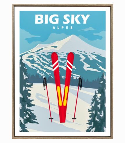 Tableau toile SKI BIG SKY