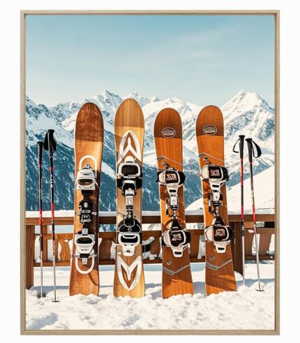 Tableau toile SNOWBOARD ET SKI