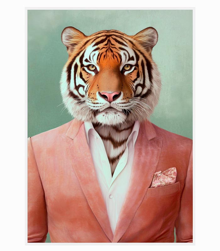 Tableau toile TIGRE EN COSTUME Tableau toile TIGRE EN COSTUME