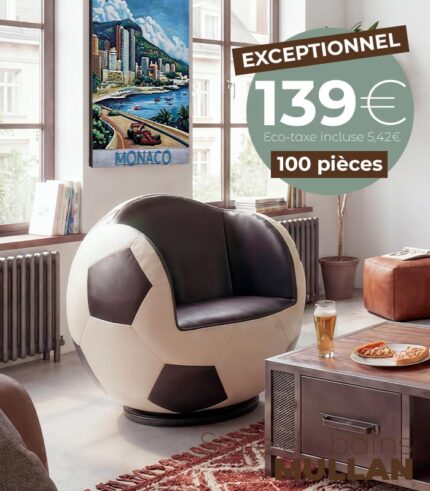 Fauteuil tournant GOAL design ballon de foot
